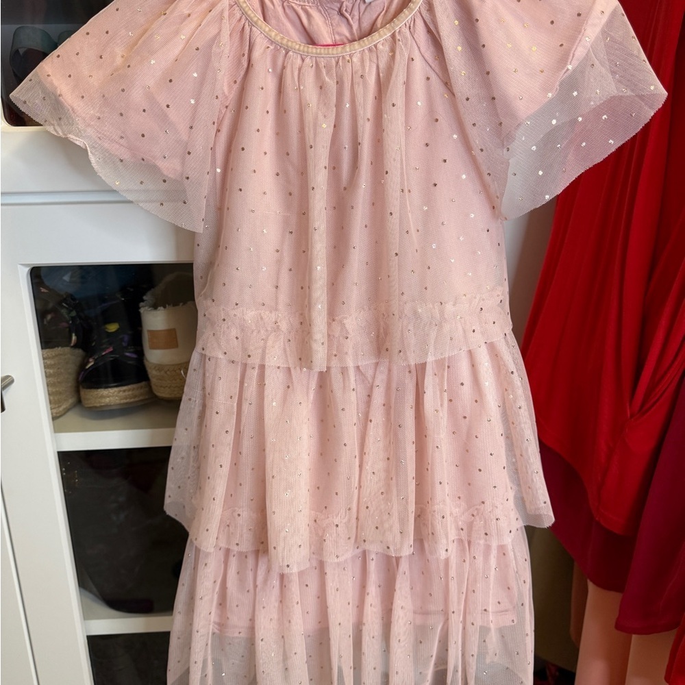 GAP Pink Ruffled Kids Dress Size 5